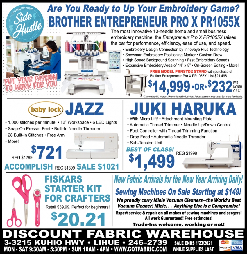 Are You Ready to Up Your Embroidery Game?, Discount Fabric Warehouse